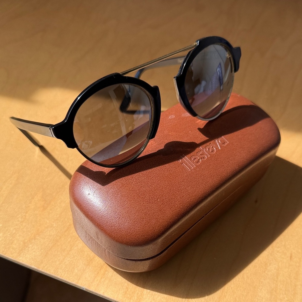 Illesteva Black and Gold Sunglasses